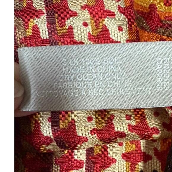 "Echo" 100% Silk Scarf Multicolor Earth Tones Designer Unisex Lightweight Rustic - Picture 9 of 9